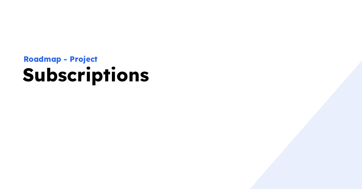 Subscriptions & Plans - Vatly Roadmap